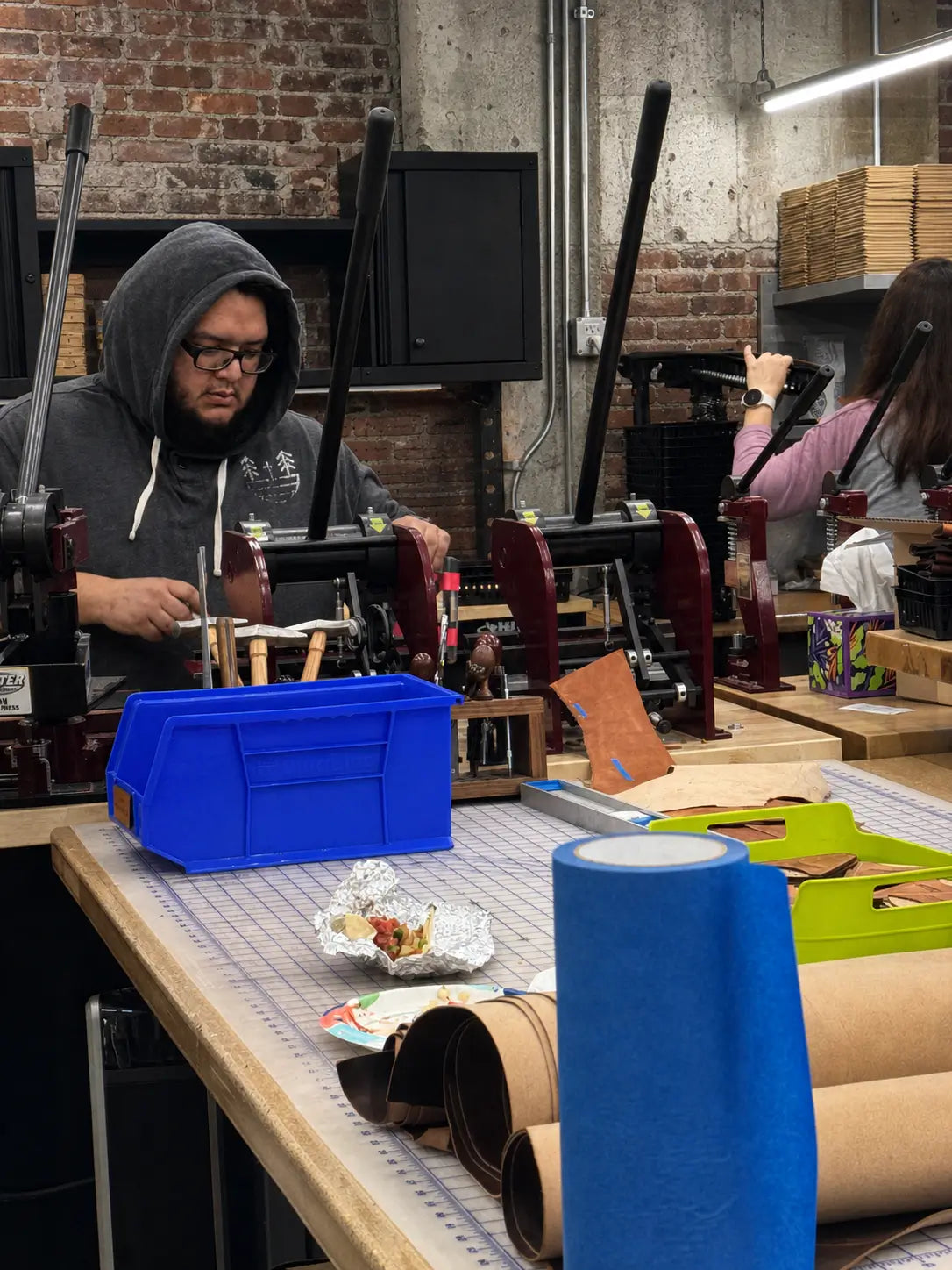 BSL team members crafting at their stations