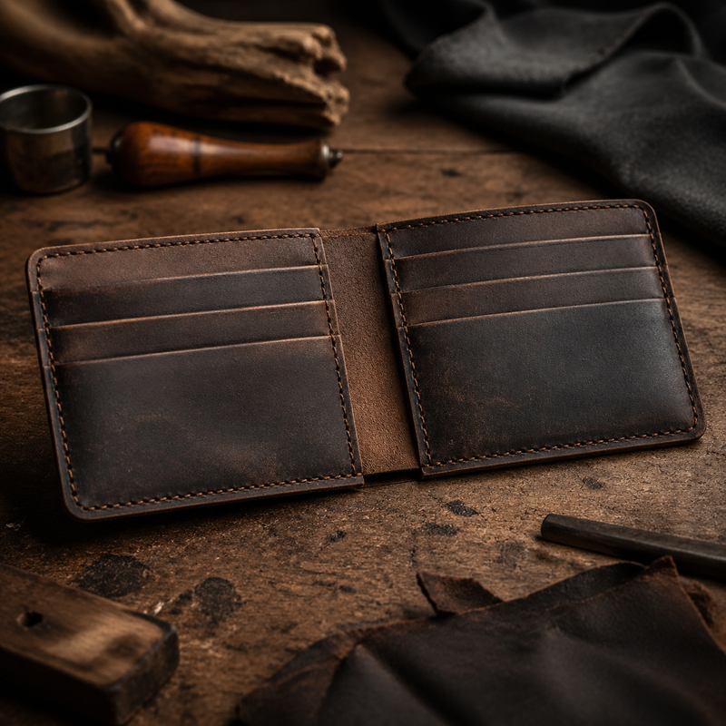 Best leather wallets for men handmade vs mass-produced — Bull Sheath Leather