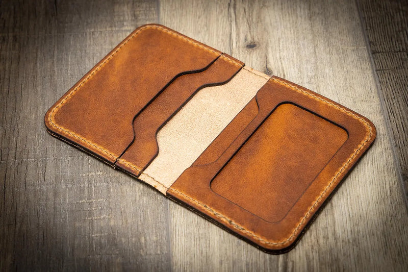 Leather Business Card Holder for Men — handmade leather card holders | Bull Sheath Leather
