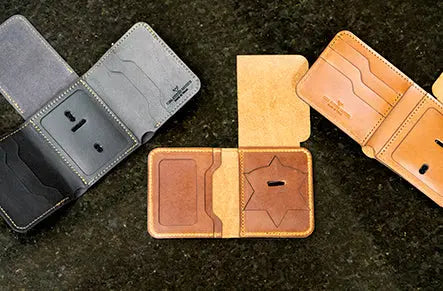 Badge Wallet with Custom Personalization — personalized leather badge wallets | Bull Sheath Leather