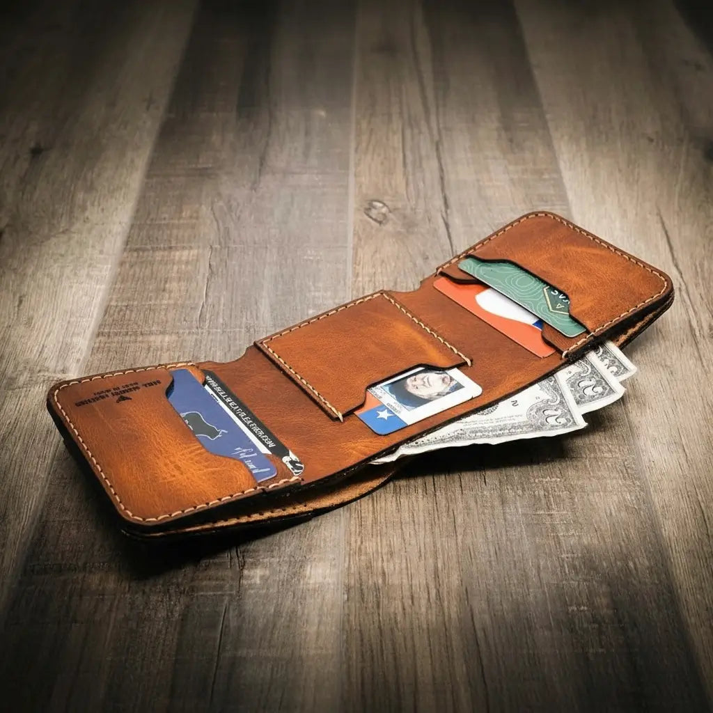 Trifold Wallets — men's leather trifold wallets | Bull Sheath Leather