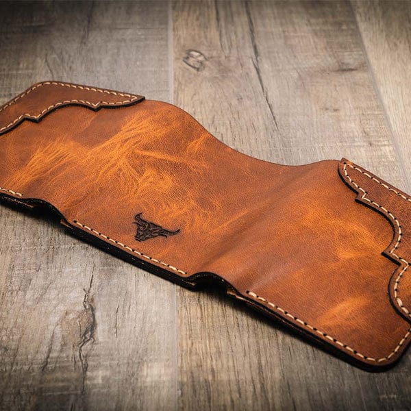 Western Trifold Wallets — western-style leather trifold wallets | Bull Sheath Leather