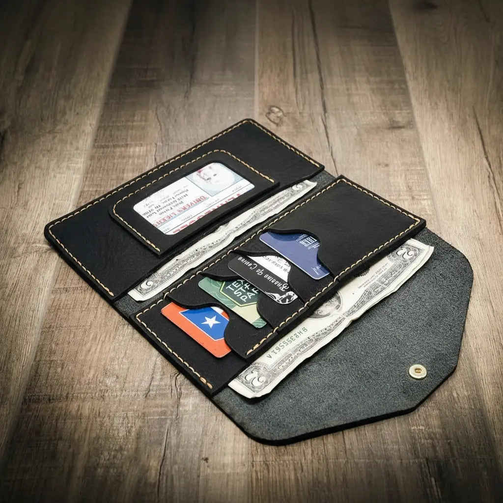 Sugar Land Clutch Wallet - Alternate View - Bull Sheath Leather