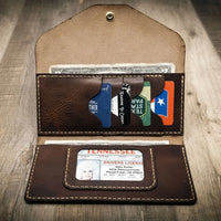 Sugar Land Clutch Wallet - Lifestyle View - Bull Sheath Leather