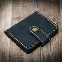Victory Ladies Minimalist Wallet Black - Interior View - Bull Sheath Leather