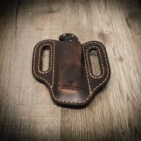 Custom Leather Knife Sheath - Side Profile - Bull Sheath Leather
