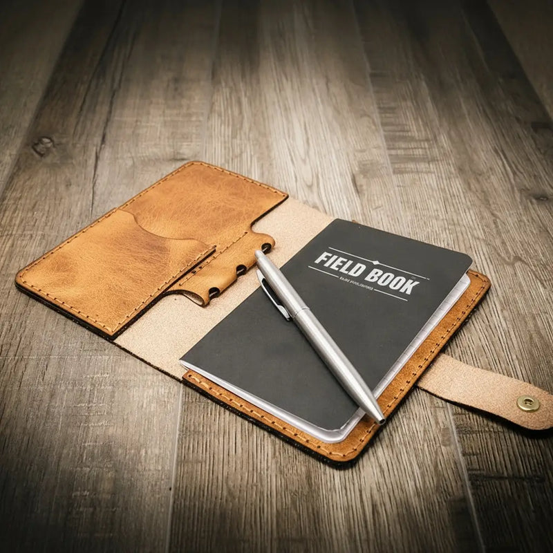 saddle tan field notes notebooks, journal cover
