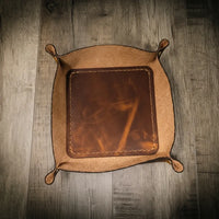 Valet Tray - Alternate View - Bull Sheath Leather