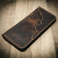 Western Long Wallet Bull Sheath Leather
