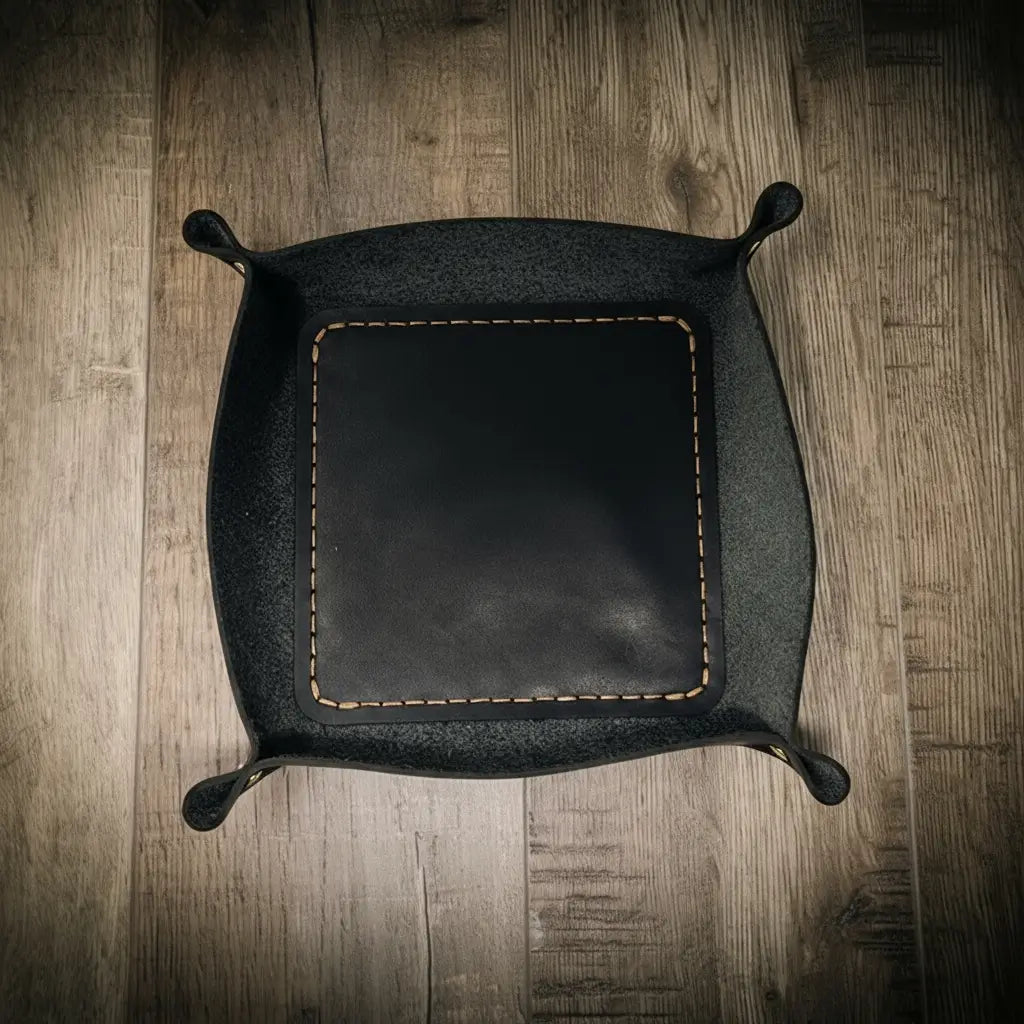 Valet Tray - Alternate View - Bull Sheath Leather