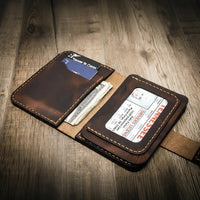 Badge Vertical Wallet - Alternate View - Bull Sheath Leather