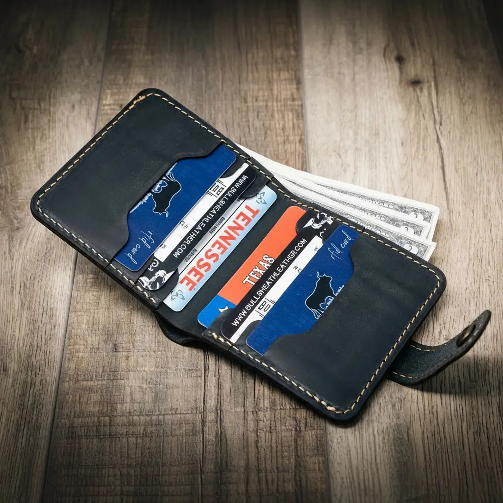Glory Snap Bifold Wallet - Alternate View - Bull Sheath Leather