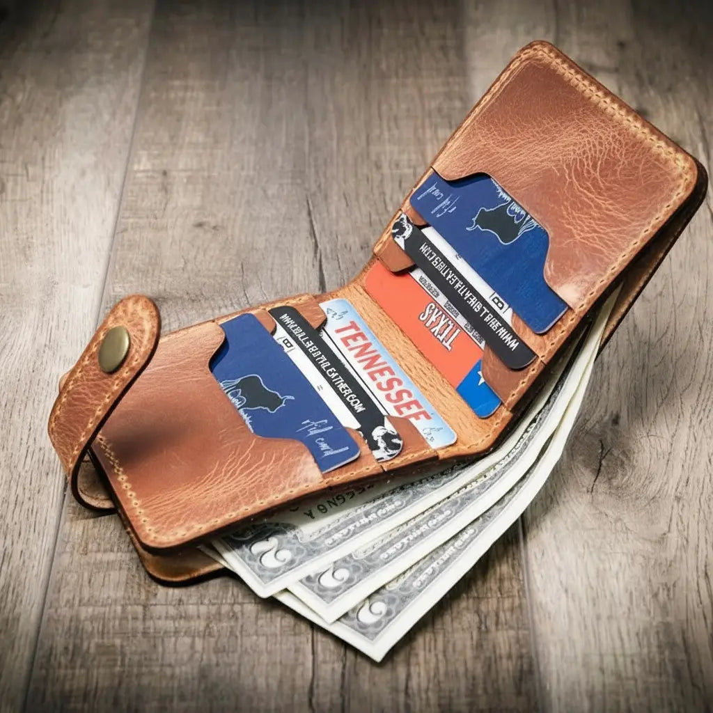 Glory Snap Bifold Wallet - Alternate View - Bull Sheath Leather