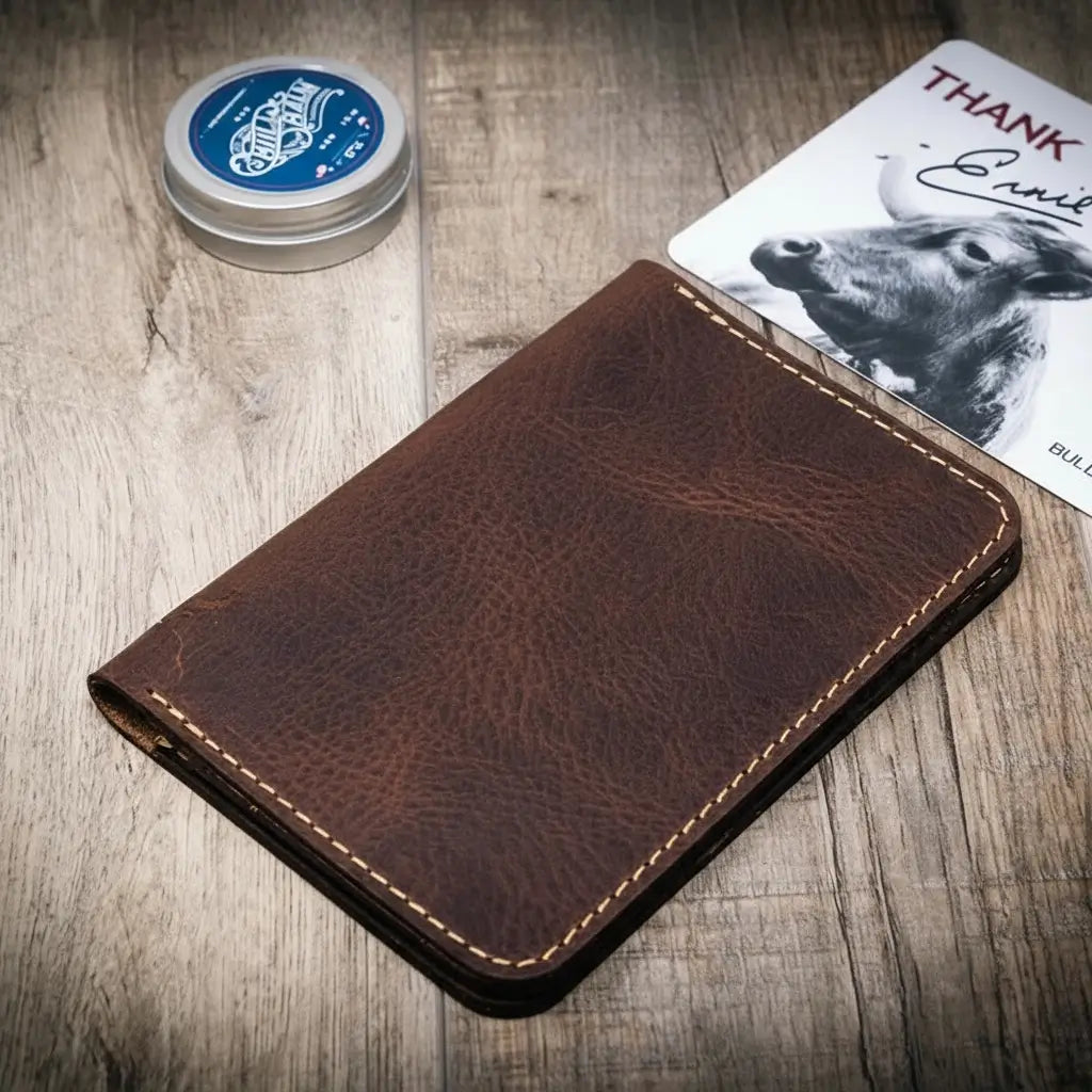 Nomad Leather Passport Holder - Alternate View - Bull Sheath Leather