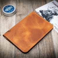 Nomad Leather Passport Holder - Side Profile - Bull Sheath Leather
