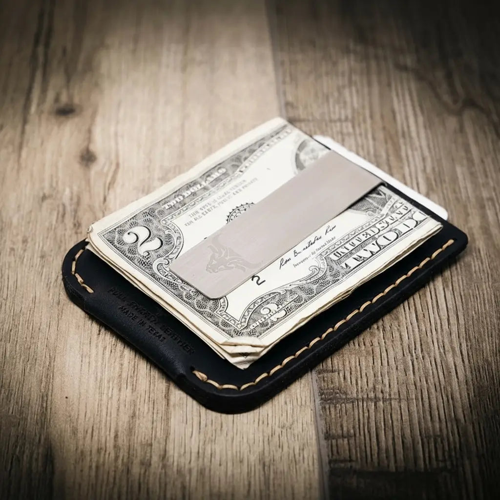 The Keller Money Clip - Alternate View - Bull Sheath Leather