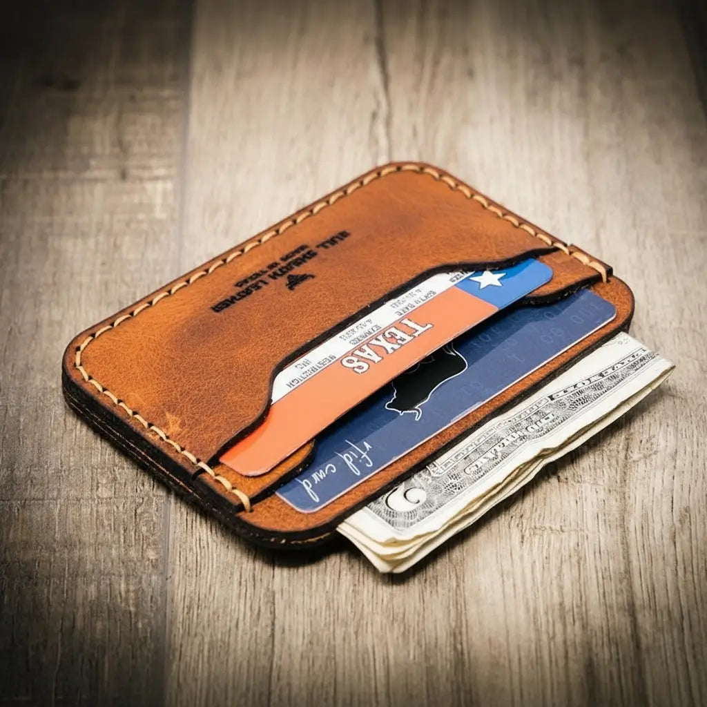 Slim Leather Wallet Dark Brown
