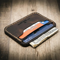 Dark Brown Leather Card Wallet
