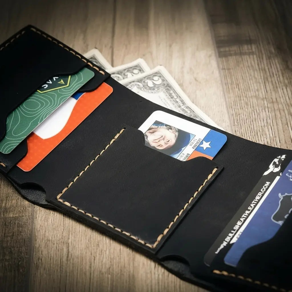 Mens Personalized Leather Trifold
