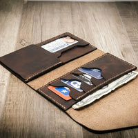 Badge Clutch Wallet - Lifestyle View - Bull Sheath Leather