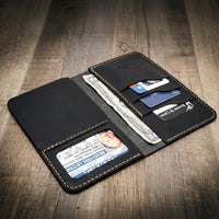 Badge Long Wallet - Alternate View - Bull Sheath Leather