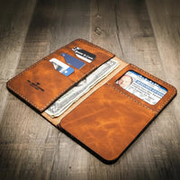 Badge Long Wallet - Alternate View - Bull Sheath Leather