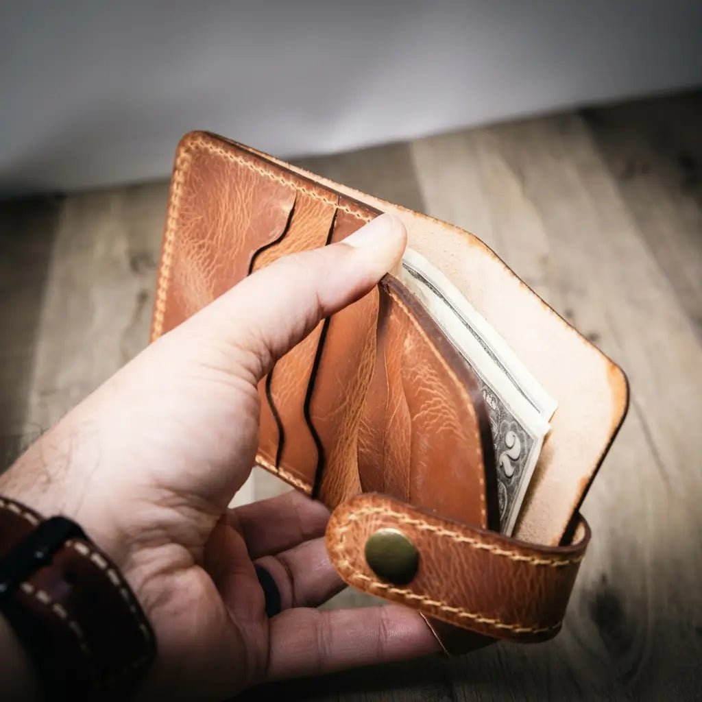 Glory Snap Bifold Wallet - Alternate View - Bull Sheath Leather