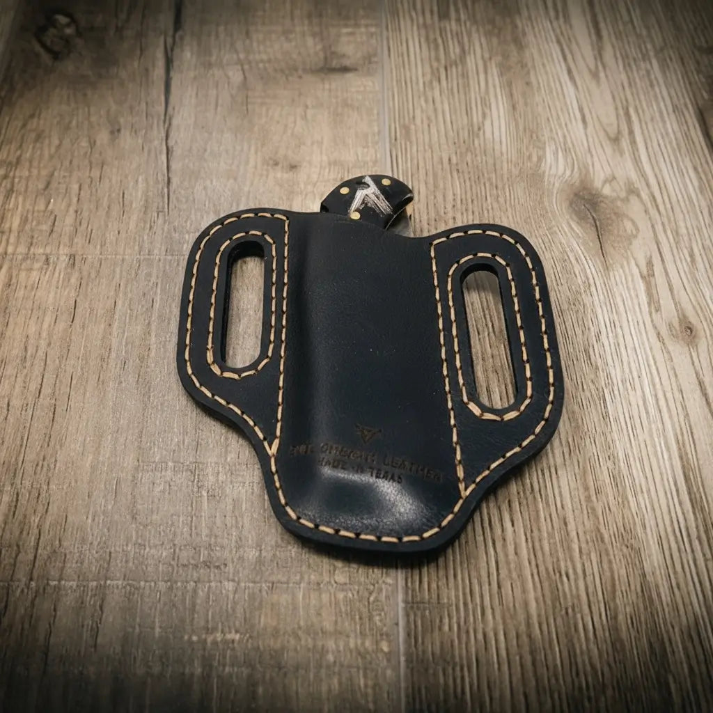 Custom Leather Knife Sheath - Alternate View - Bull Sheath Leather