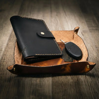 Valet Tray - Lifestyle View - Bull Sheath Leather