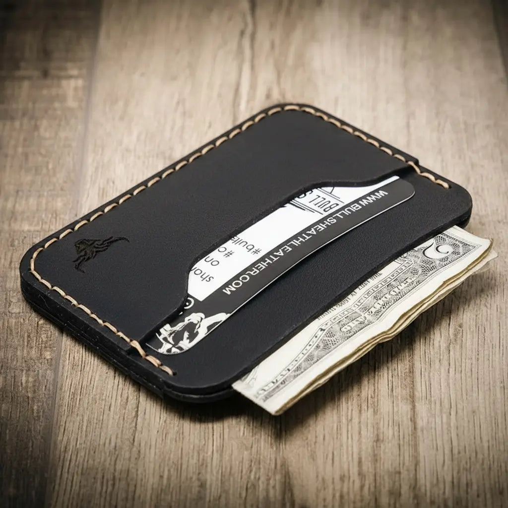 Handmade Leather credit card wallet
