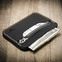Handmade Leather credit card wallet
