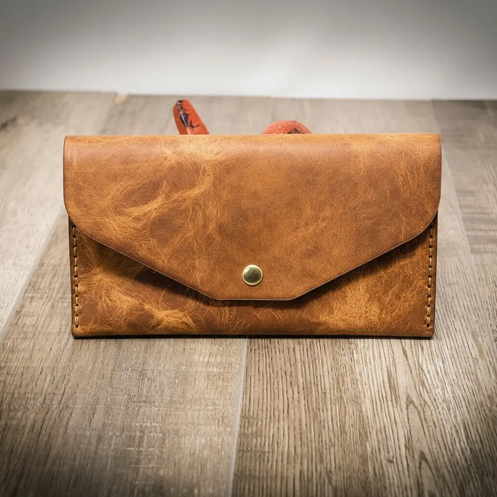 Badge Clutch Wallet - Alternate View - Bull Sheath Leather