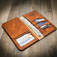 Badge Long Wallet - Alternate View - Bull Sheath Leather