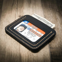 Black Leather Minimalist Wallet
