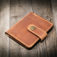 Victory Ladies Minimalist Wallet Saddle Tan - Interior View - Bull Sheath Leather