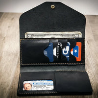 Badge Clutch Wallet - Alternate View - Bull Sheath Leather