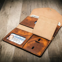 Badge Clutch Wallet - Alternate View - Bull Sheath Leather