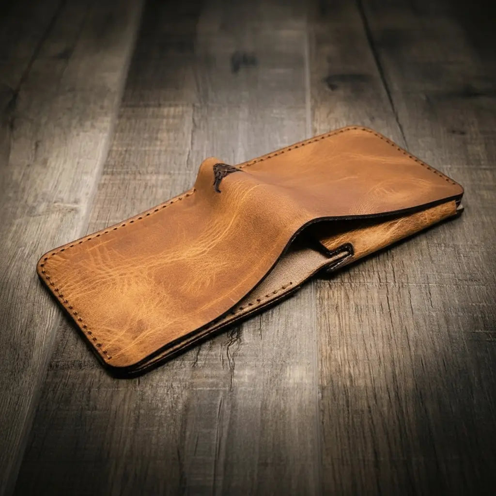 Brown Bifold Badge Wallet