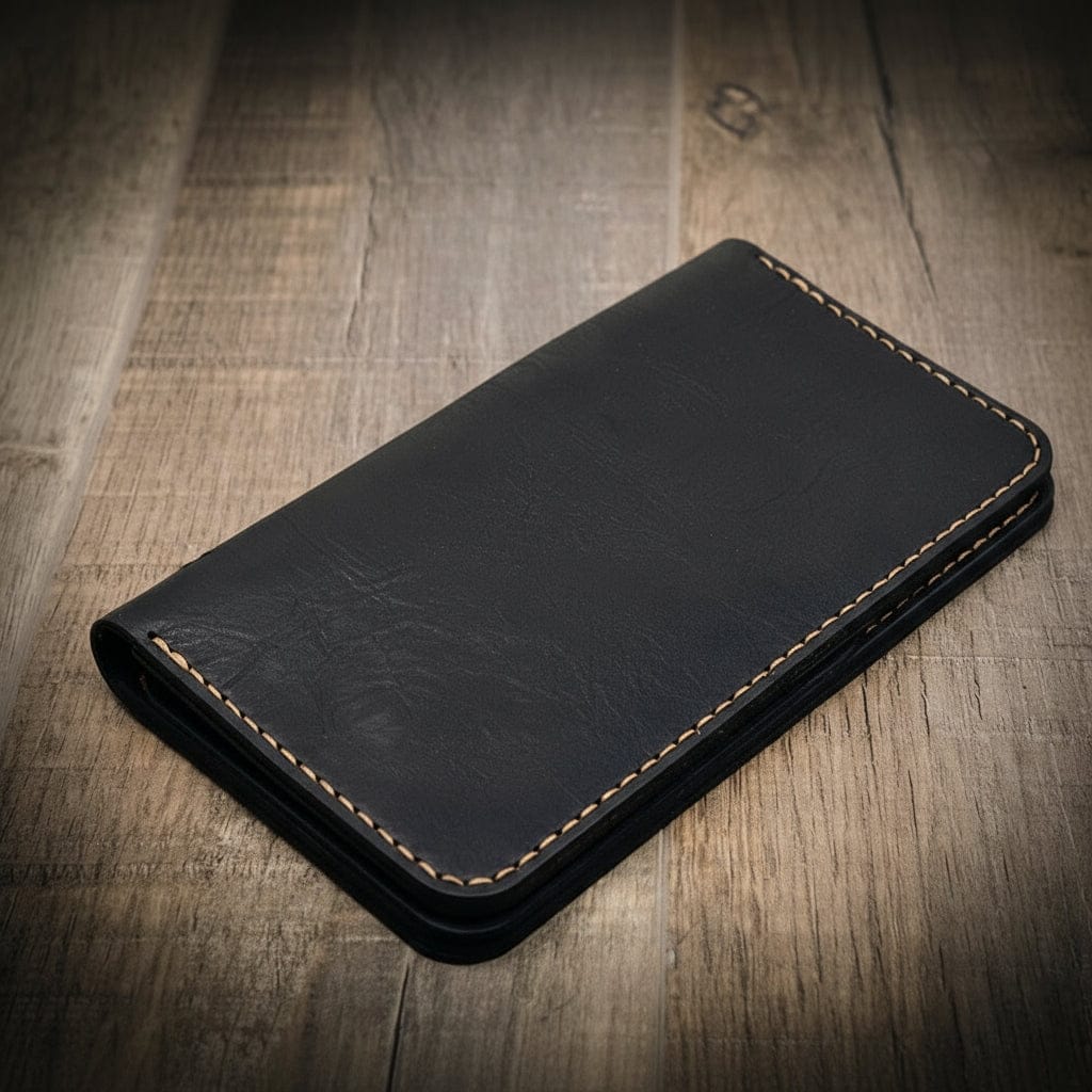 Badge Long Wallet - Alternate View - Bull Sheath Leather