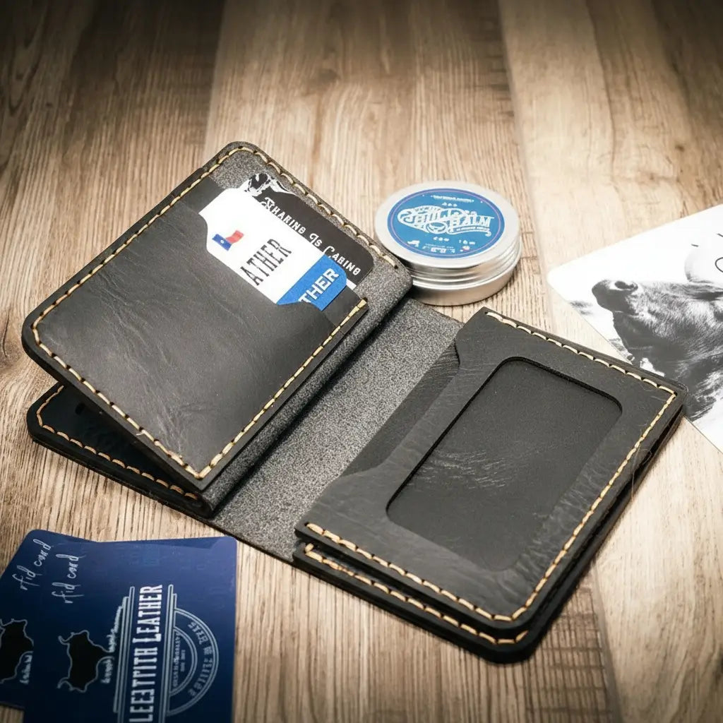 Federal Badge Wallets - Alternate View - Bull Sheath Leather