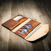 Badge Clutch Wallet - Alternate View - Bull Sheath Leather
