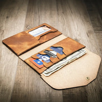 Badge Clutch Wallet - Alternate View - Bull Sheath Leather