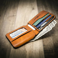 Badge Bifold Wallet - Alternate View - Bull Sheath Leather