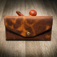 Badge Clutch Wallet - Alternate View - Bull Sheath Leather