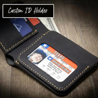 Rio Grande Bifold Wallet - Detail Shot - Bull Sheath Leather