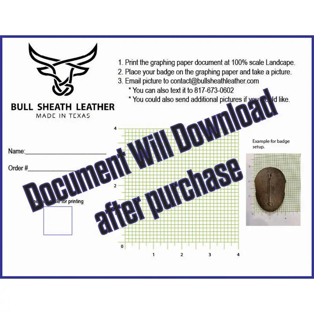 Custom Badge Bifold Wallet PDF Pattern - Bull Sheath Leather