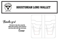 Houstian Long Wallet Leather Crafting Pattern - Bull Sheath Leather