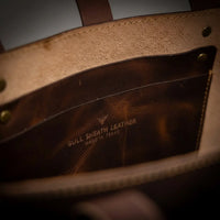 The Naomi Leather Tote Bag - Open View - Bull Sheath Leather